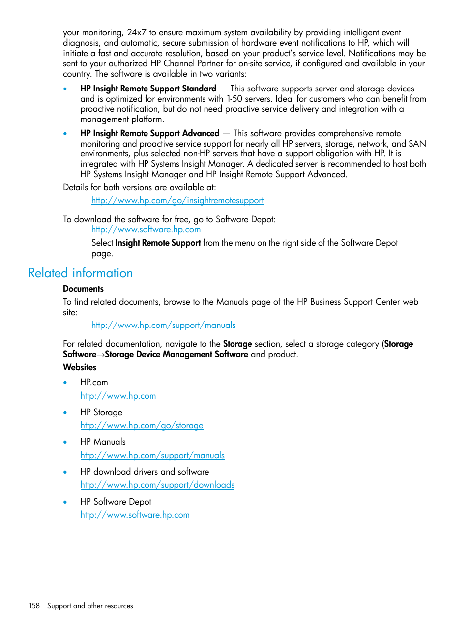 Related information | HP P6000 Performance Advisor Software User Manual | Page 158 / 186