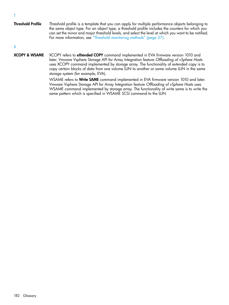 HP P6000 Performance Advisor Software User Manual | Page 182 / 186