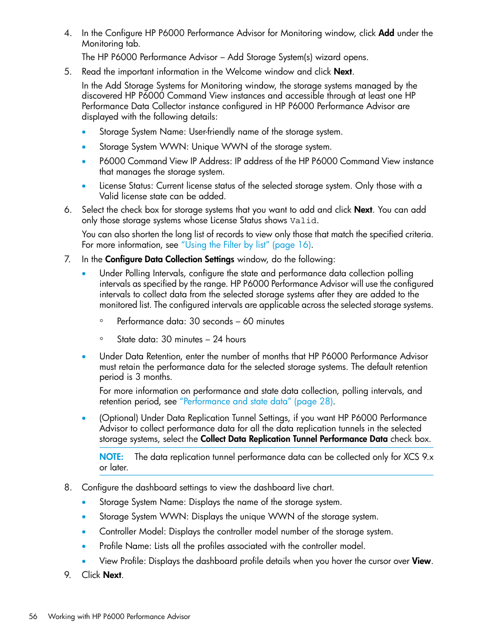 HP P6000 Performance Advisor Software User Manual | Page 56 / 186