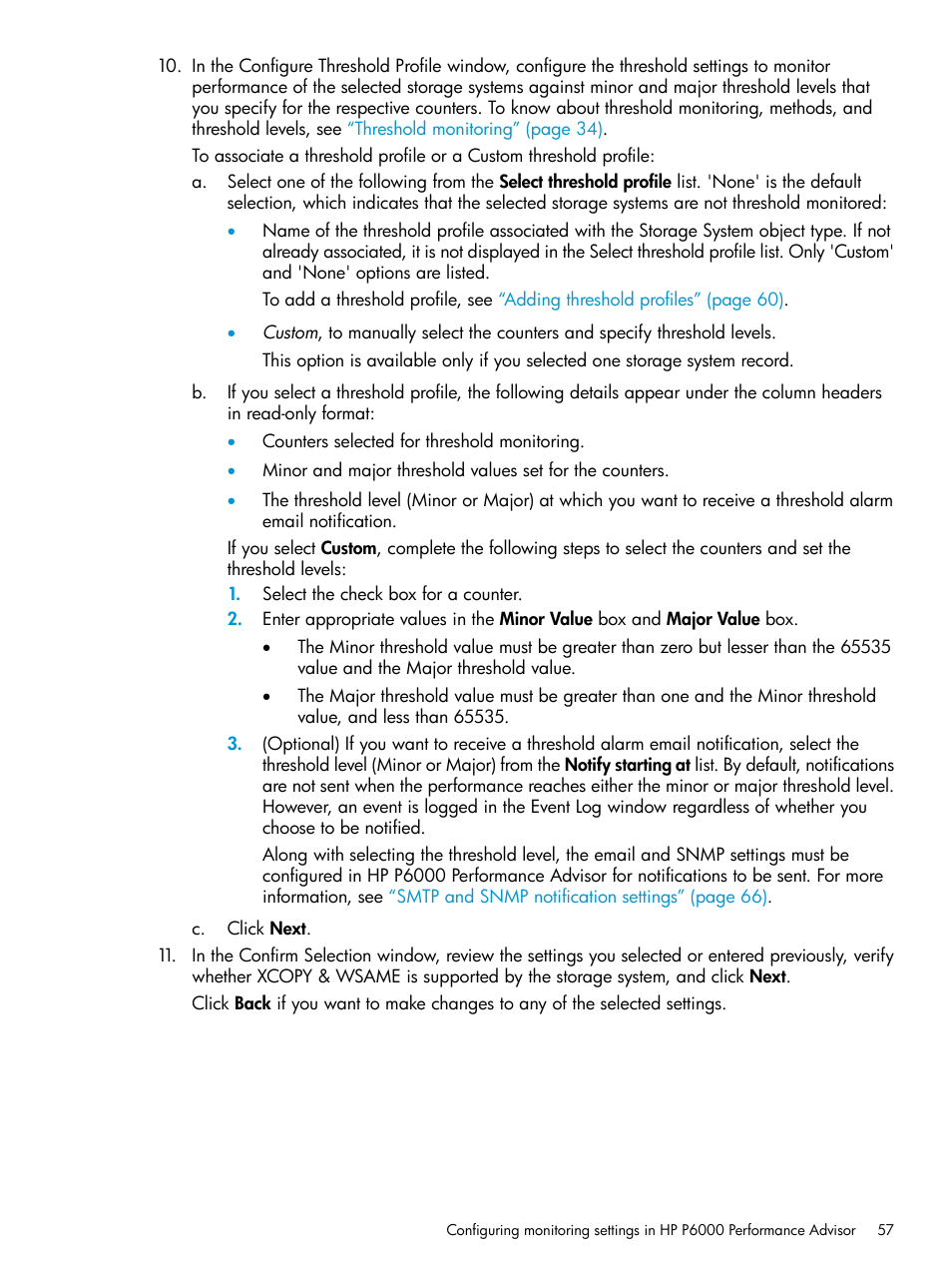 HP P6000 Performance Advisor Software User Manual | Page 57 / 186