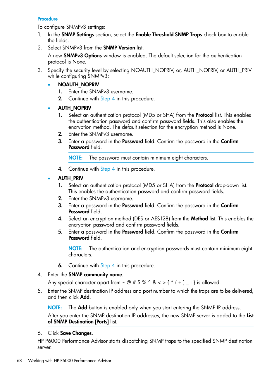 HP P6000 Performance Advisor Software User Manual | Page 68 / 186
