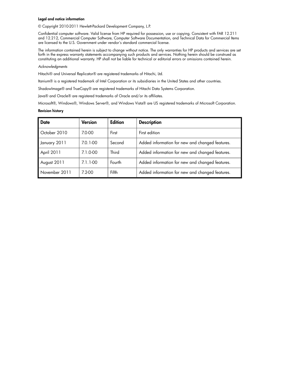 HP XP Array Manager Software User Manual | Page 2 / 128