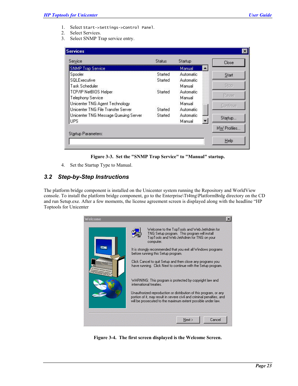 Step-by-step instructions, Nstructions | HP TopTools User Manual | Page 23 / 85