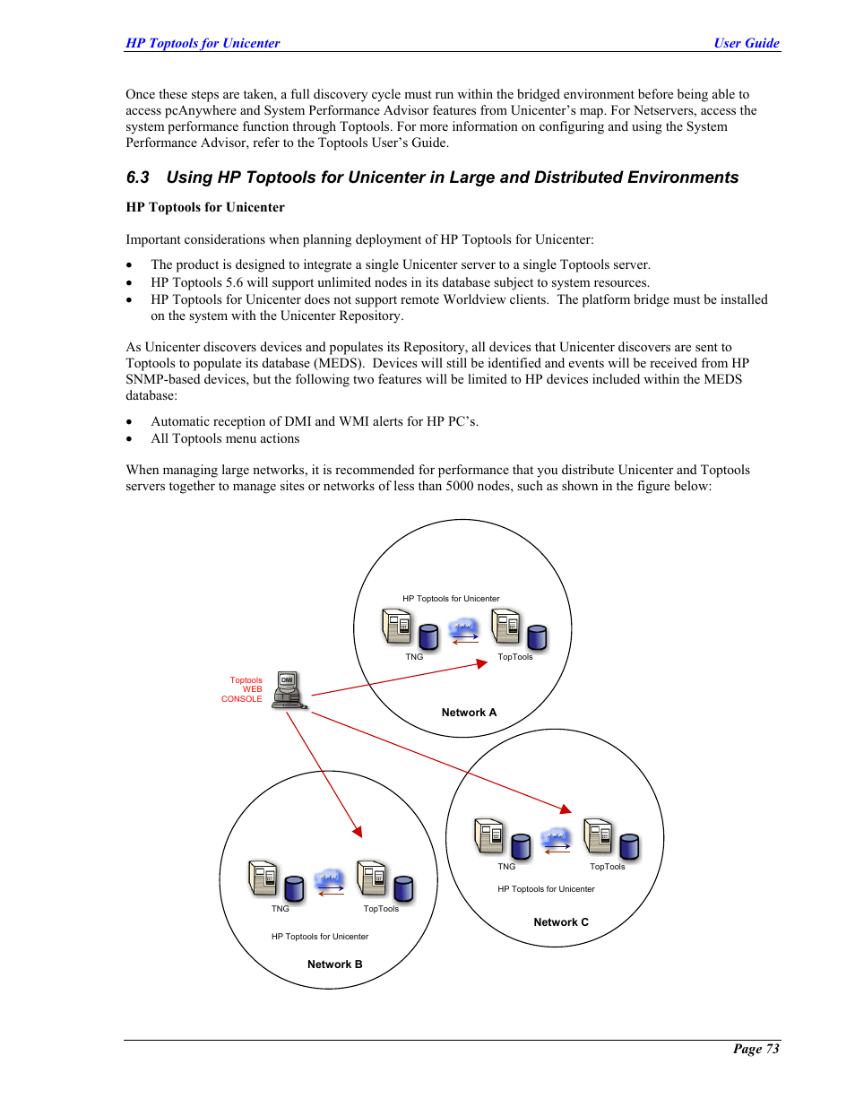 Sing, Hp t, Optools for | Nicenter in, Arge and, Istributed, Nvironments | HP TopTools User Manual | Page 73 / 85