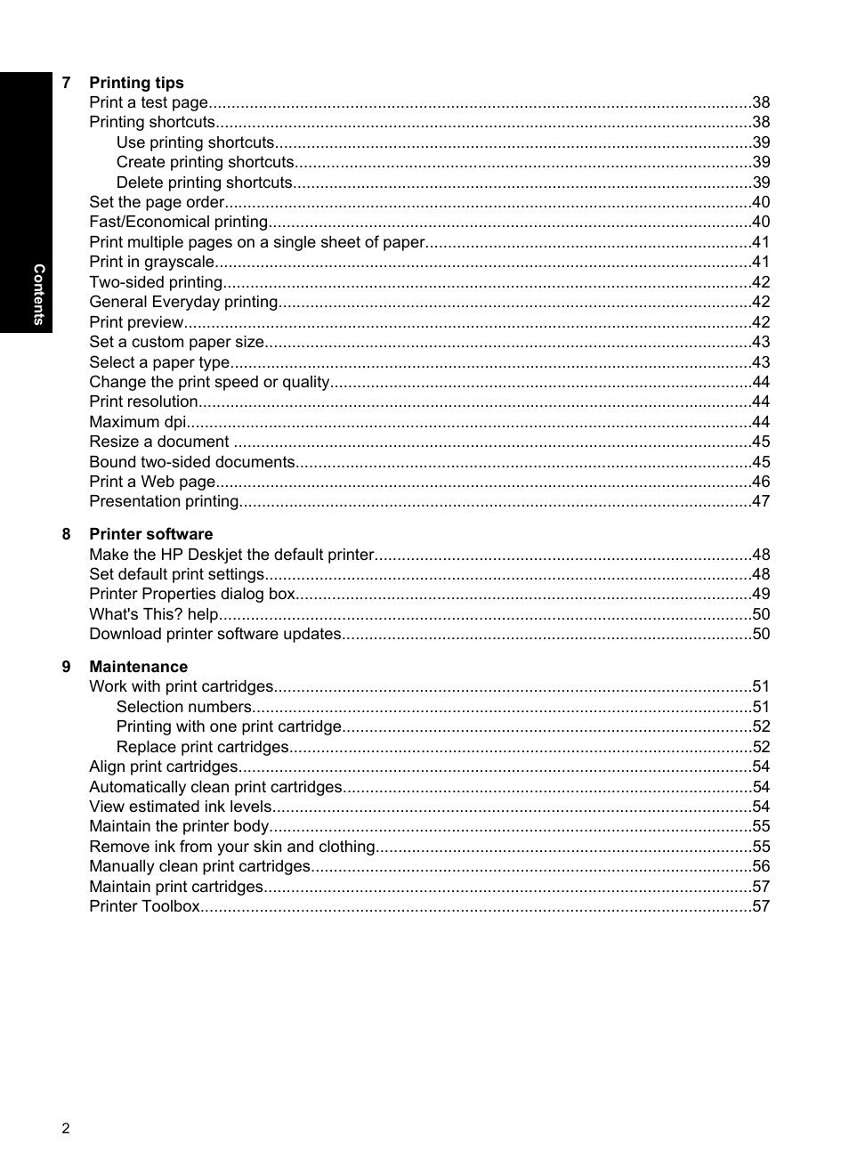 HP Deskjet Ink Advantage D730 Printer User Manual | Page 4 / 122