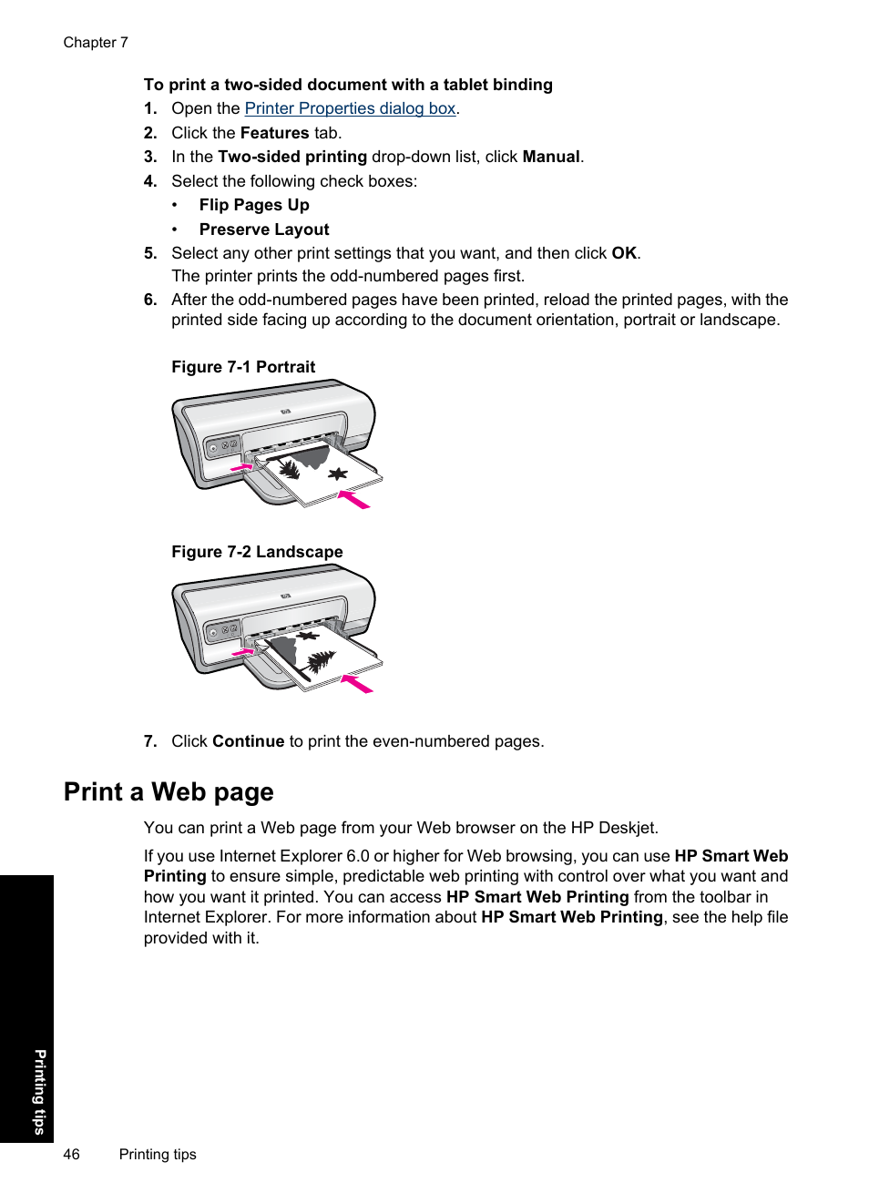 Print a web page | HP Deskjet Ink Advantage D730 Printer User Manual | Page 48 / 122