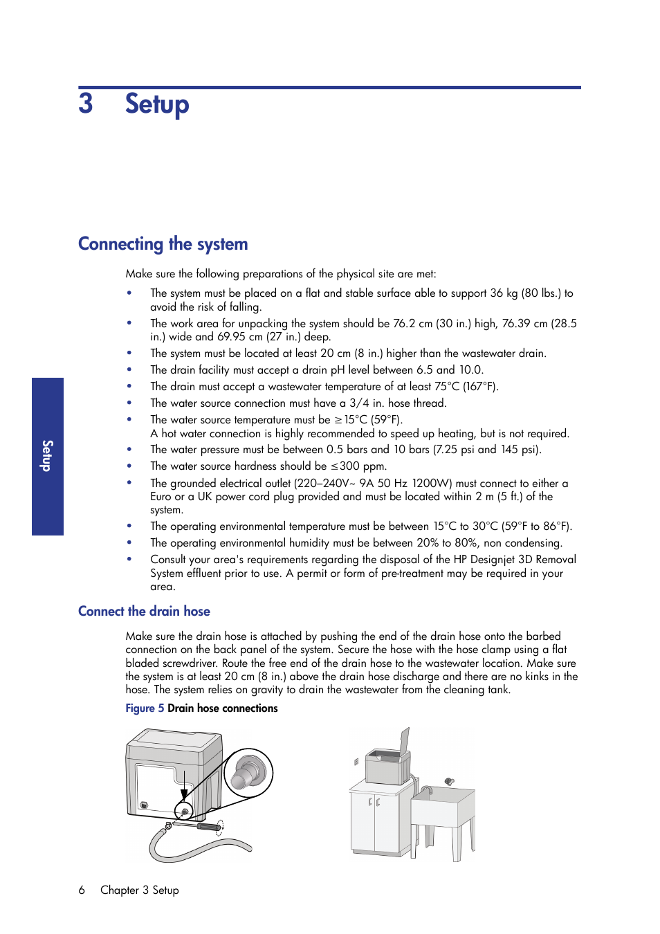 3 setup, Connecting the system | HP Designjet 3D Printer series User Manual | Page 10 / 30