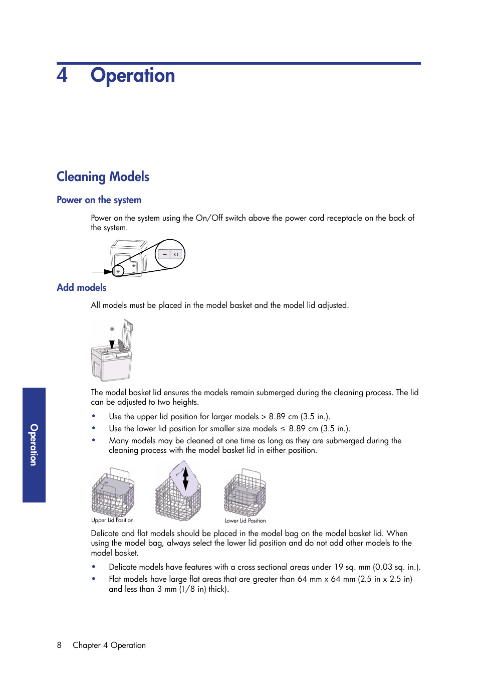 4 operation, Cleaning models | HP Designjet 3D Printer series User Manual | Page 12 / 30