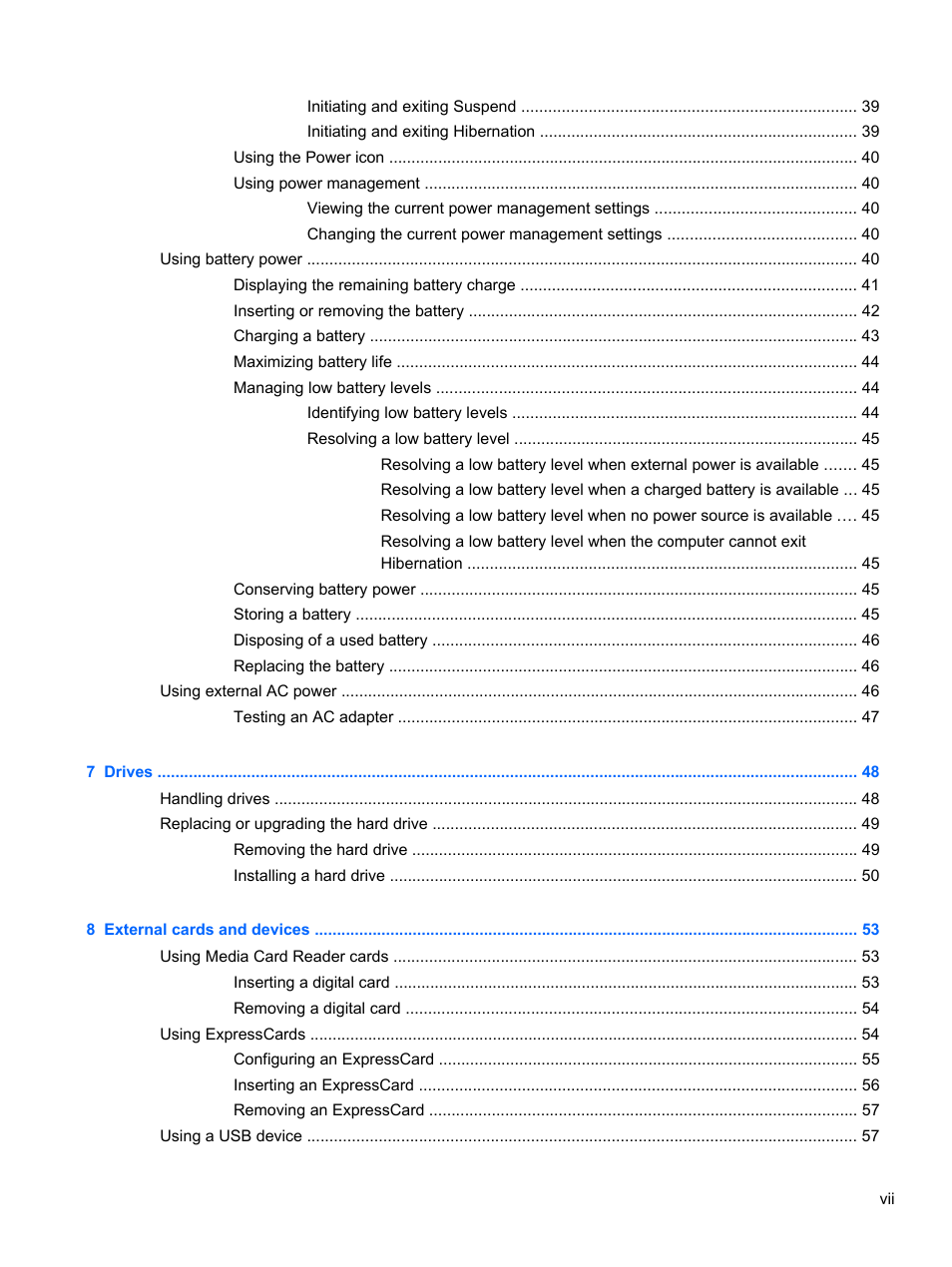 HP ProBook 4435s Notebook-PC User Manual | Page 7 / 108