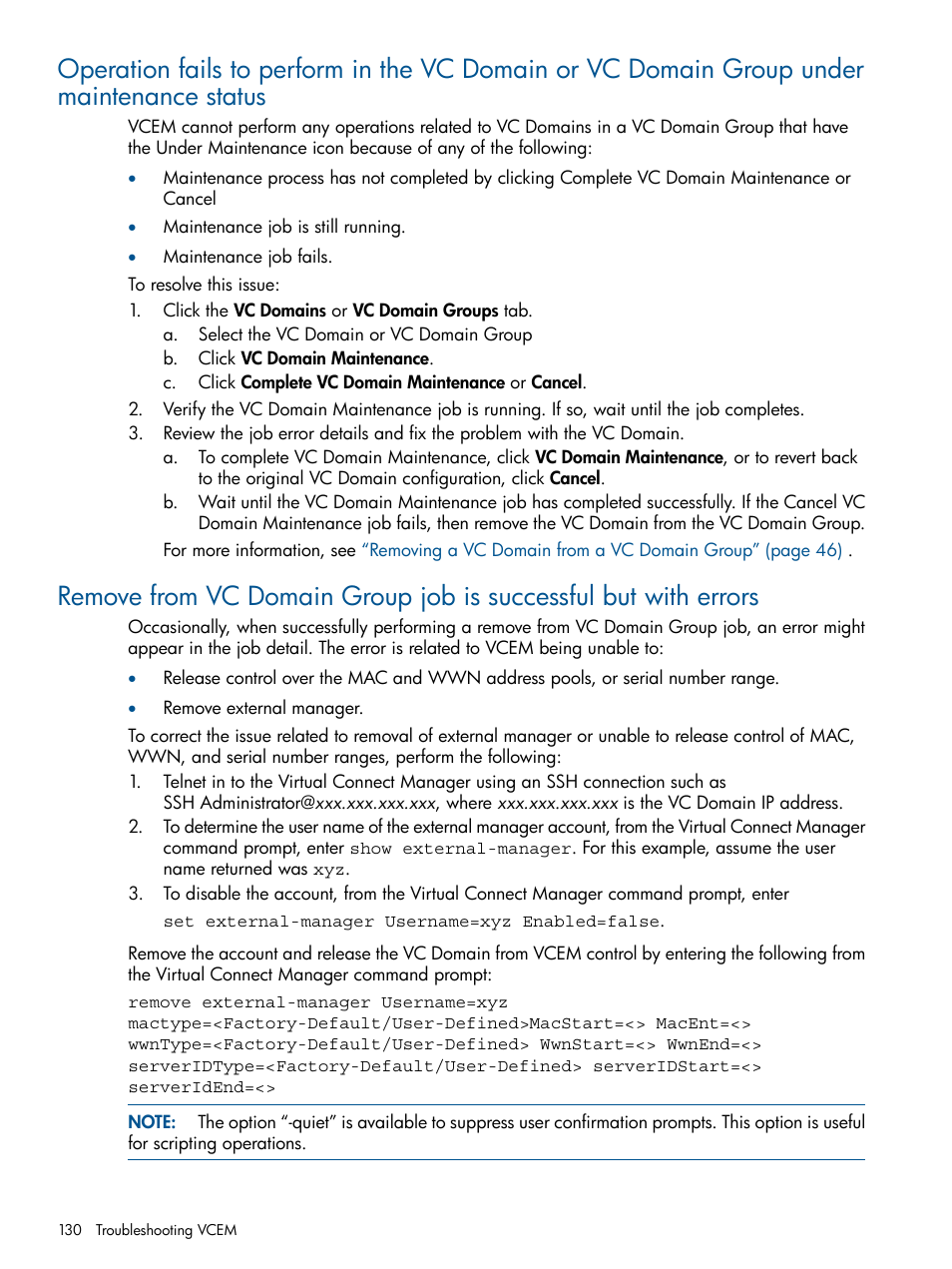 HP Insight Management-Software User Manual | Page 130 / 150