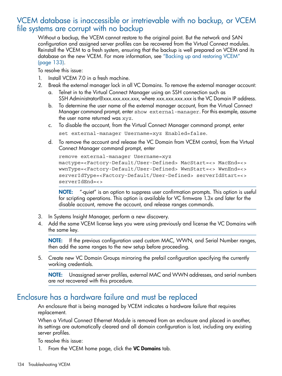 HP Insight Management-Software User Manual | Page 134 / 150