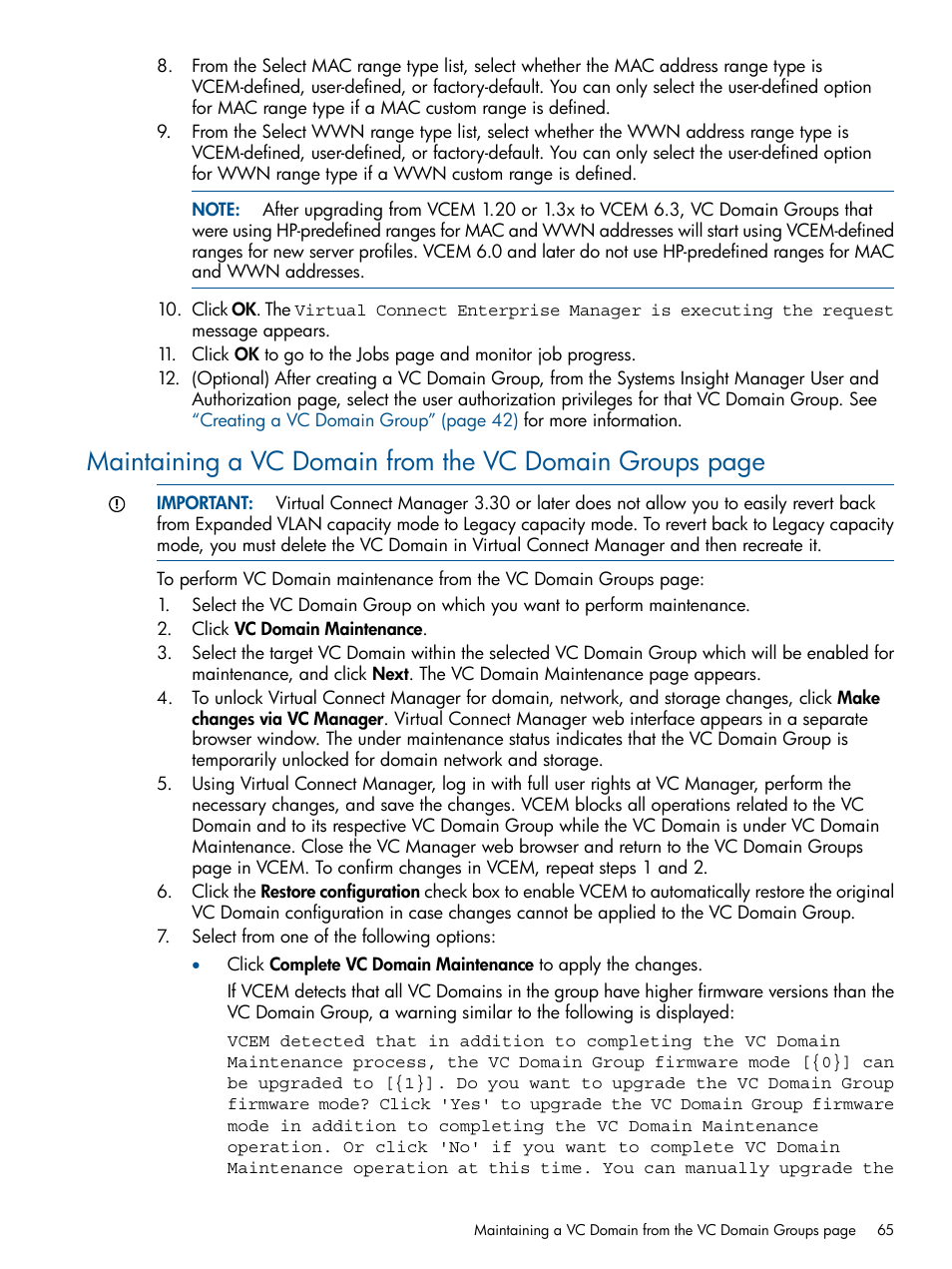 HP Insight Management-Software User Manual | Page 65 / 150