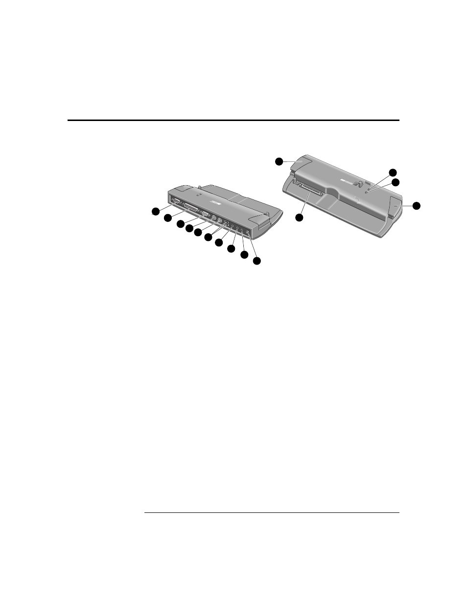 Port replicator features | HP OmniBook XE2-DE Notebook PC User Manual | Page 7 / 14