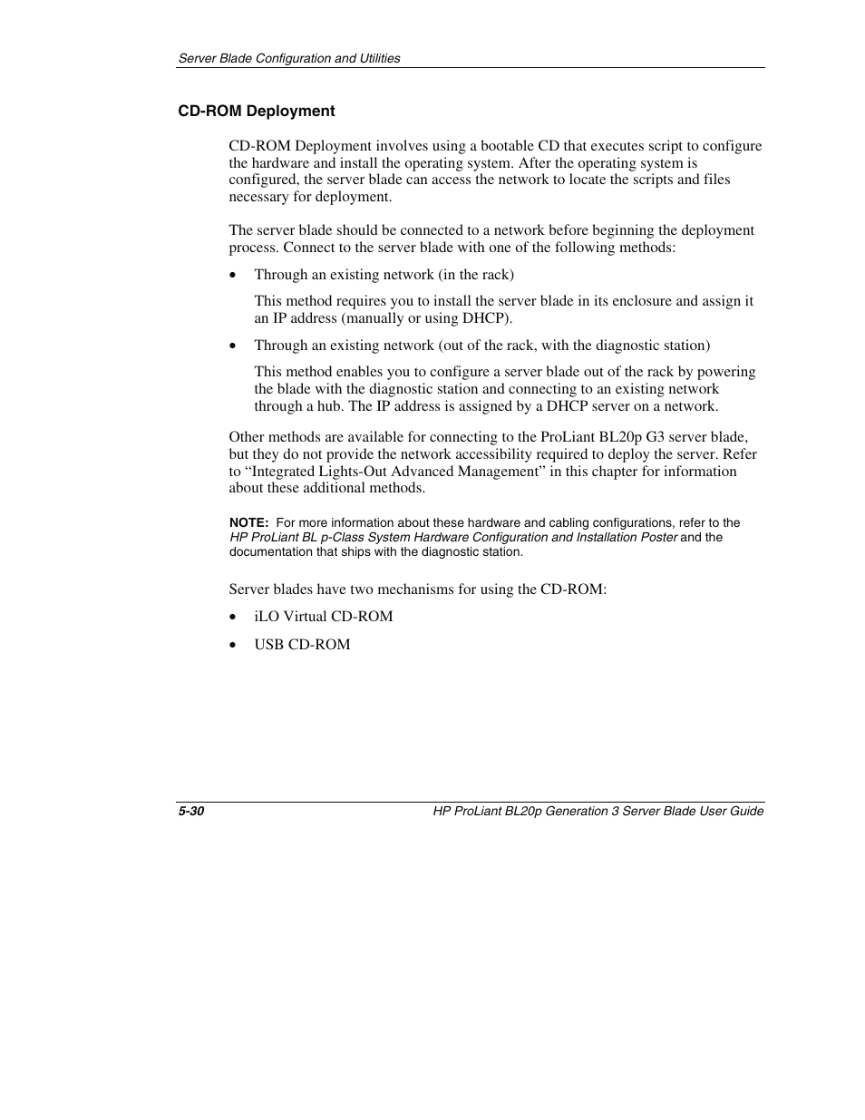 Cd-rom deployment | HP ProLiant BL20p G3 Server Blade User Manual | Page 74 / 115