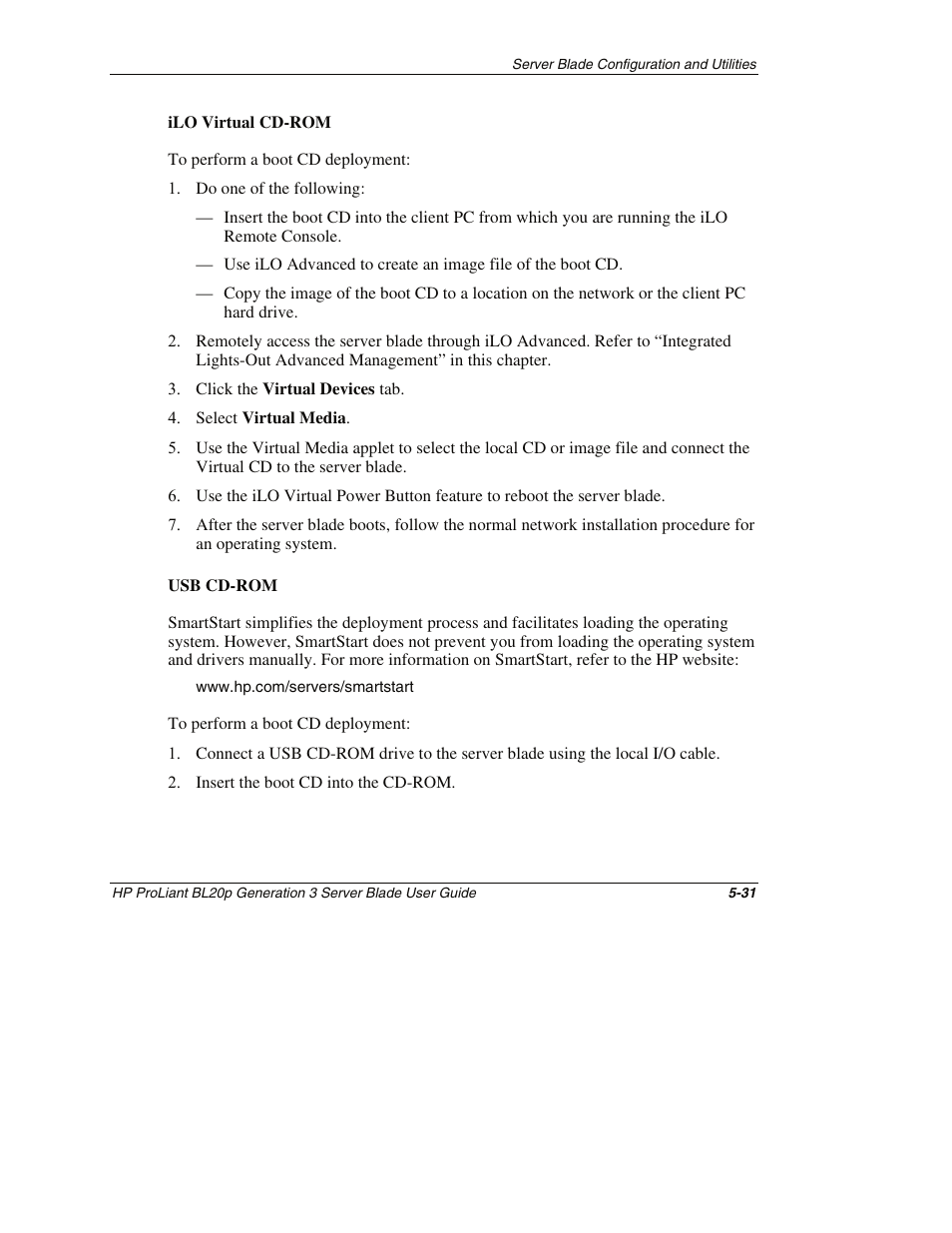 HP ProLiant BL20p G3 Server Blade User Manual | Page 75 / 115