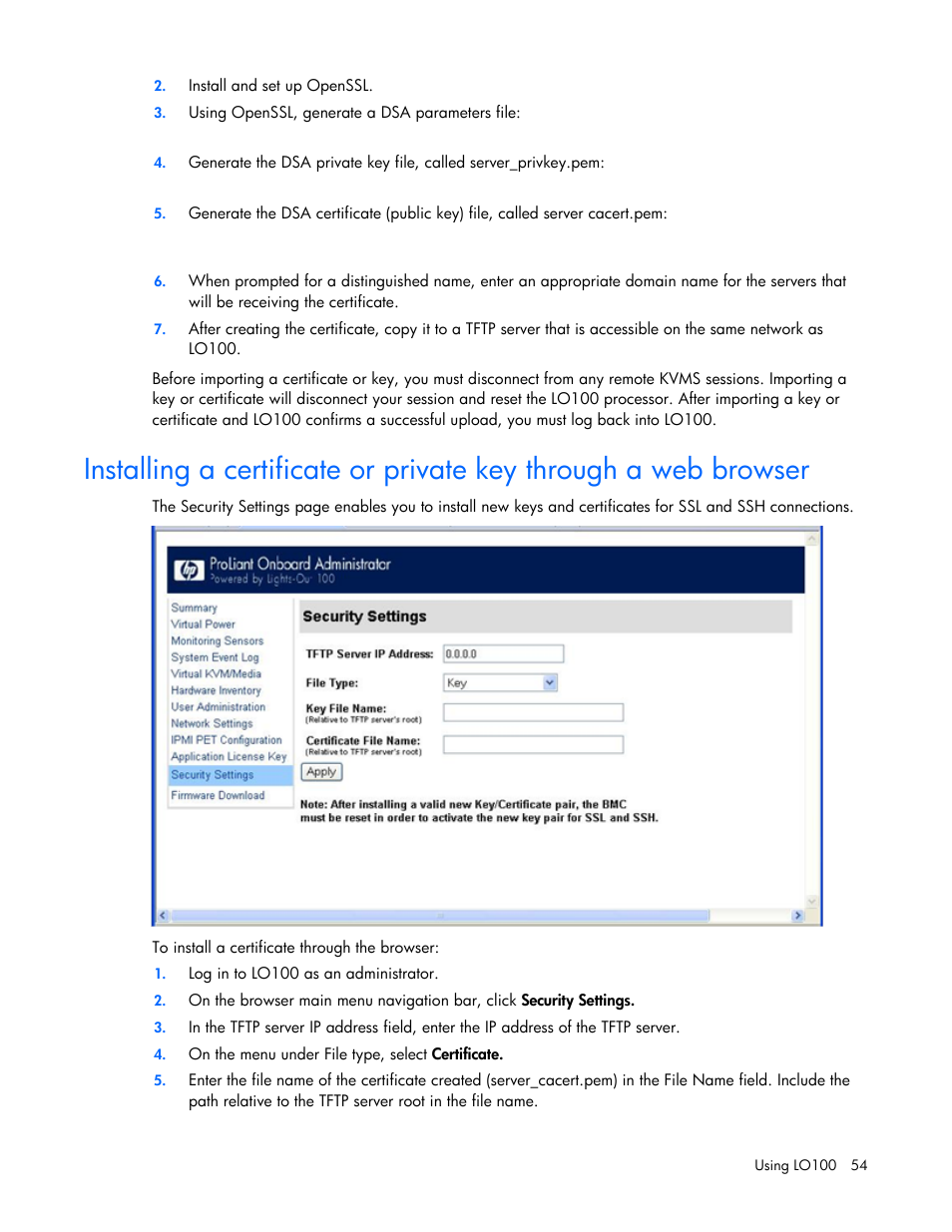 HP ProLiant SL165z G7 Server User Manual | Page 54 / 66