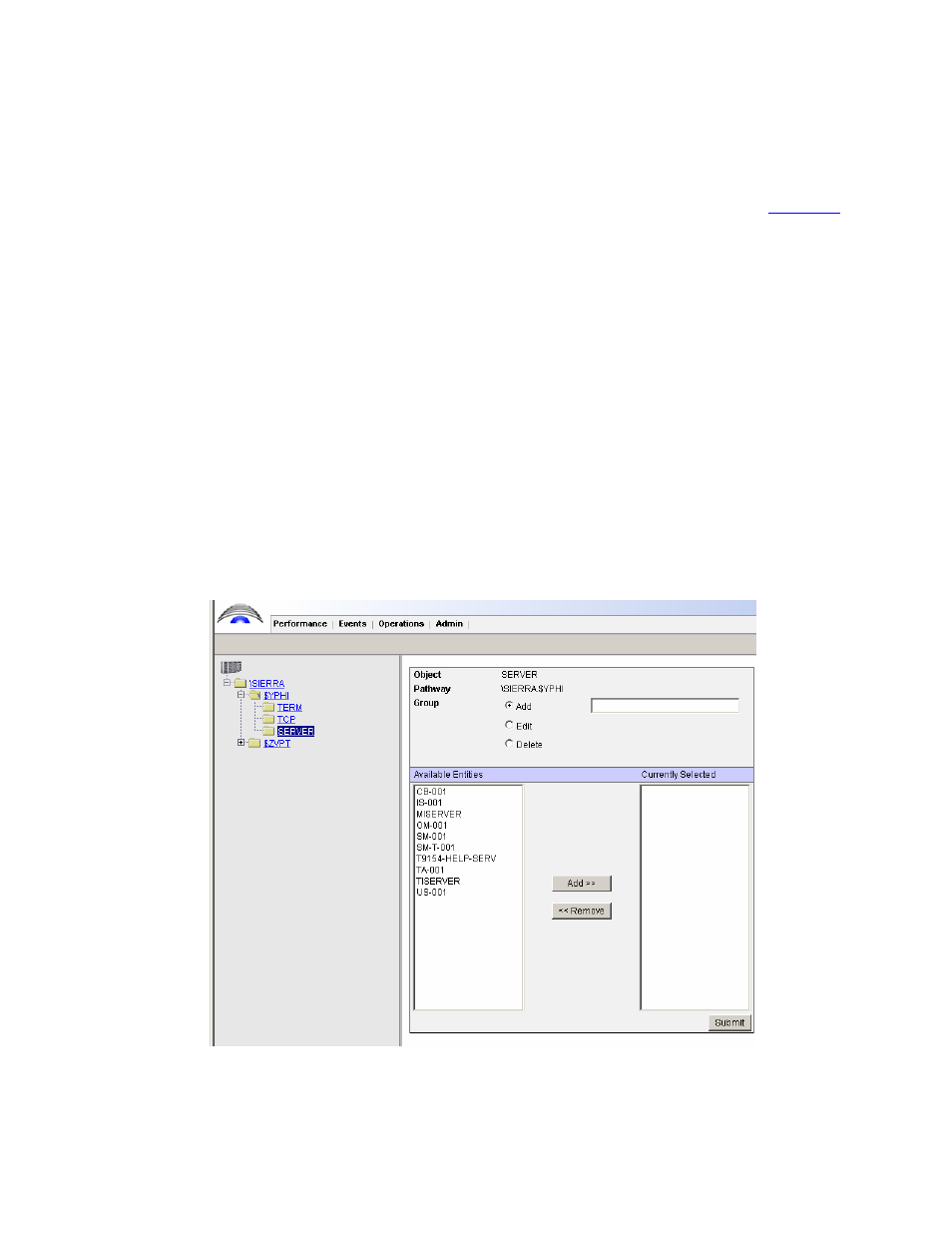 O delete, Delete server, Back to top | Managing groups, Managegroups | HP Integrity NonStop H-Series User Manual | Page 31 / 40