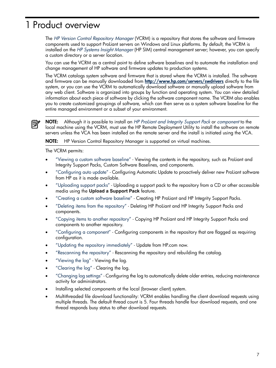 1 product overview | HP Insight Foundation Software for ProLiant User Manual | Page 7 / 51
