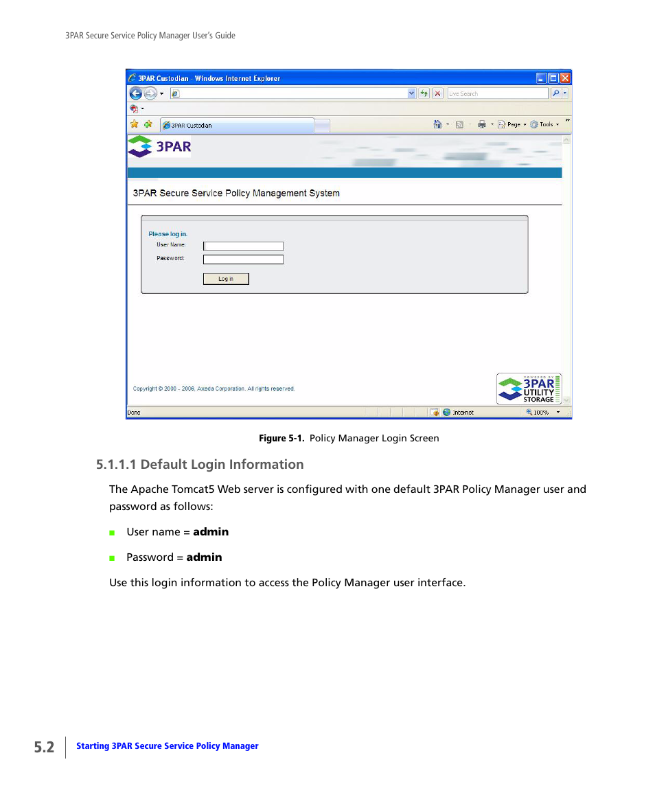 1 default login information | HP 3PAR Service Processors User Manual | Page 28 / 78