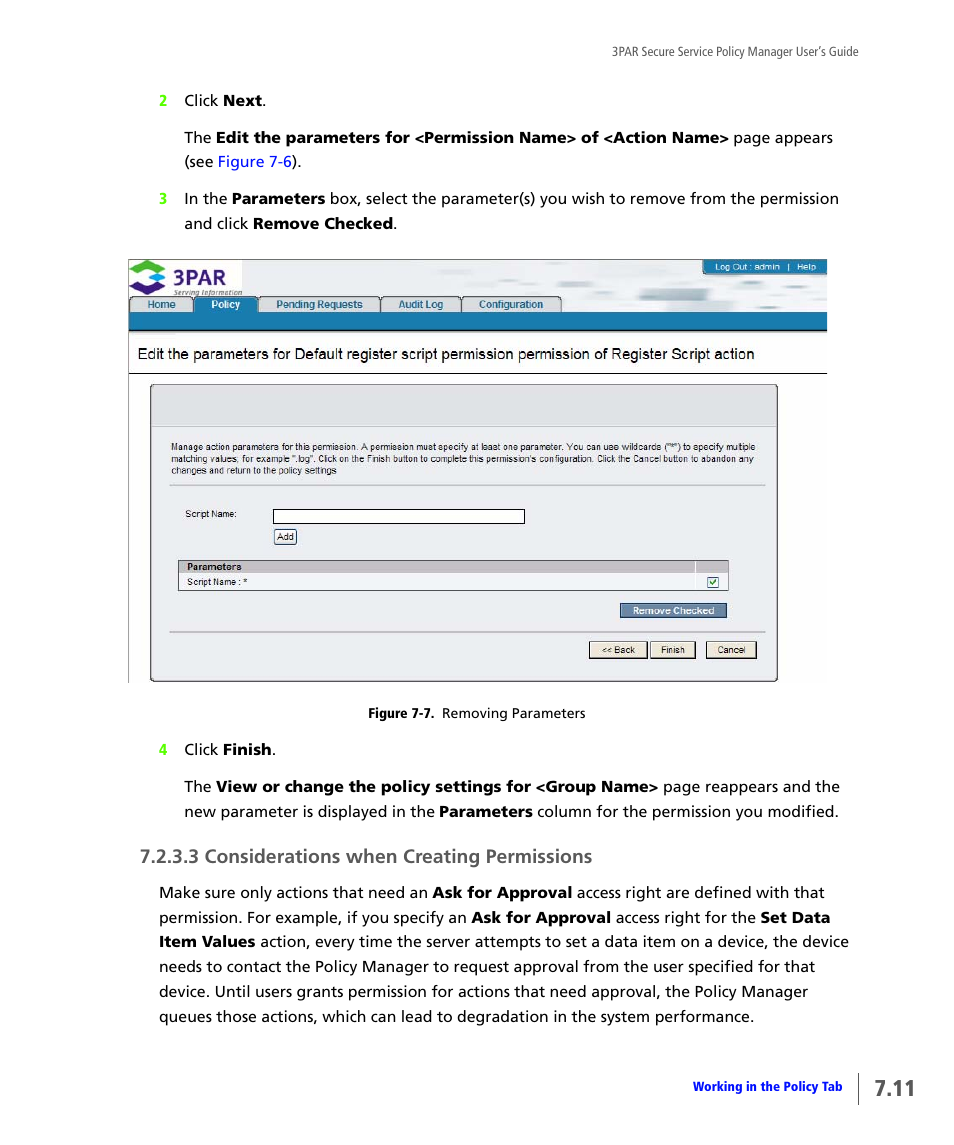 3 considerations when creating permissions | HP 3PAR Service Processors User Manual | Page 55 / 78