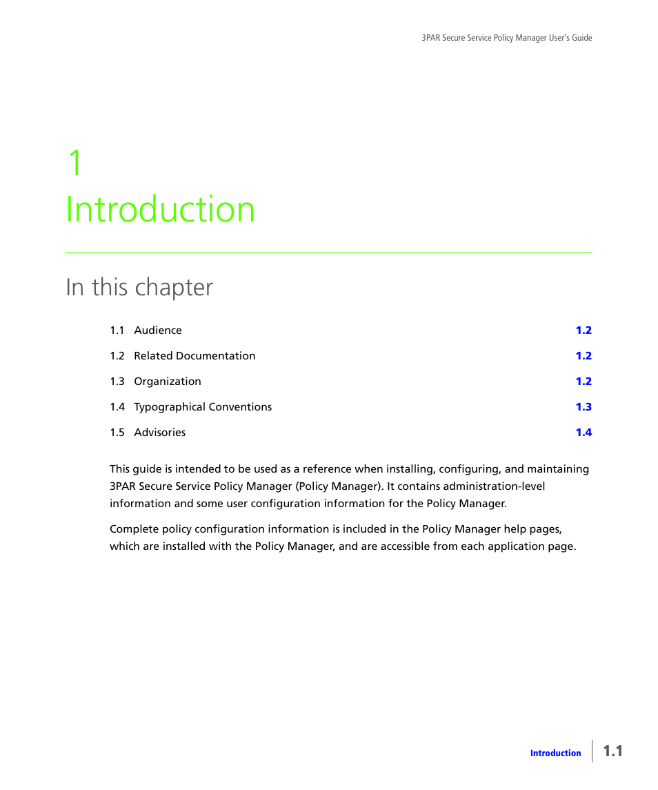 Introduction, 1 introduction | HP 3PAR Service Processors User Manual | Page 7 / 78