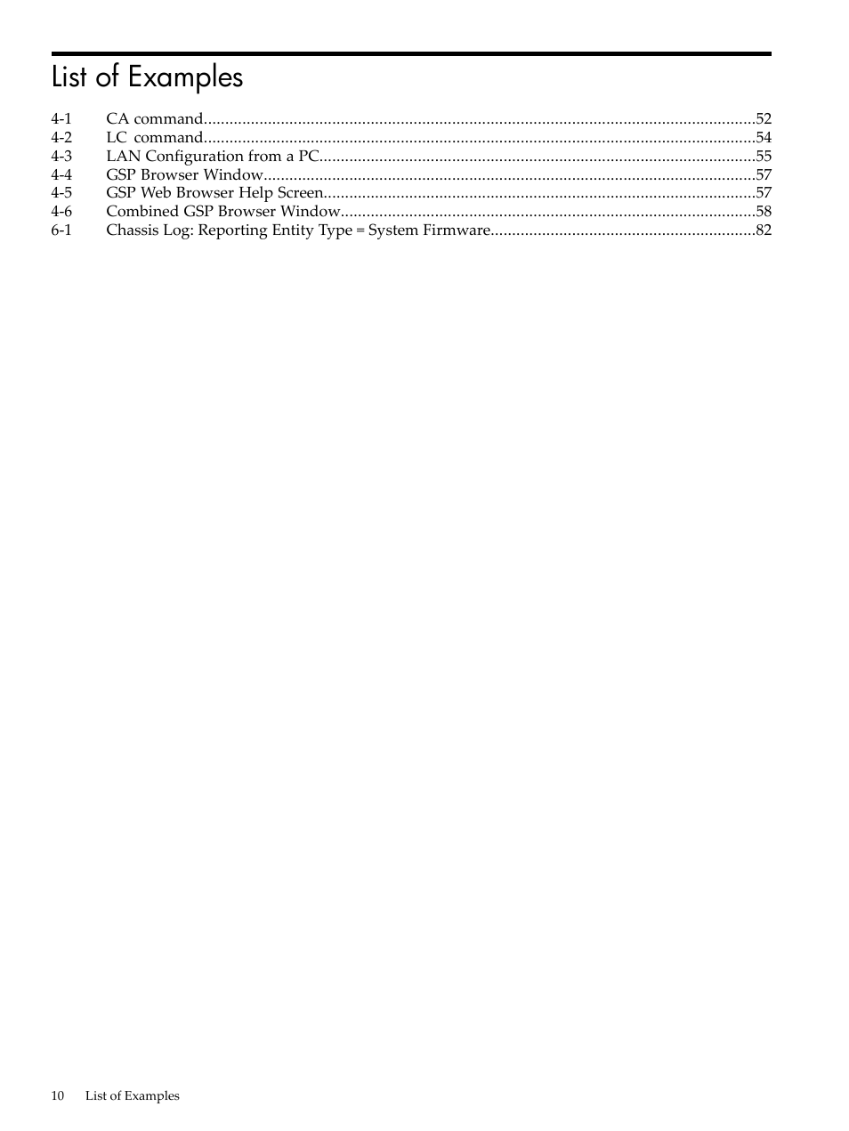 List of examples | HP 9000 rp5400 Servers User Manual | Page 10 / 163