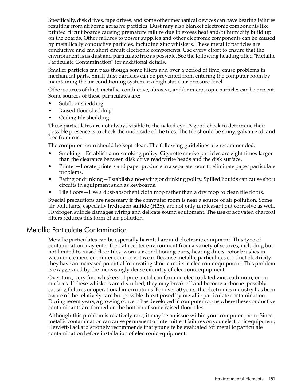 Metallic particulate contamination | HP 9000 rp5400 Servers User Manual | Page 151 / 163