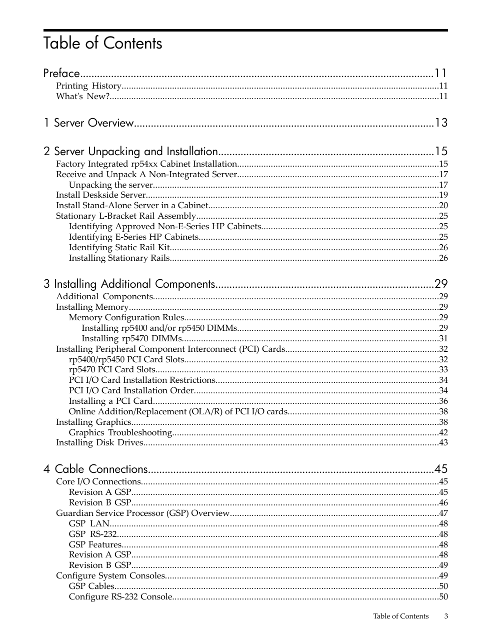 HP 9000 rp5400 Servers User Manual | Page 3 / 163