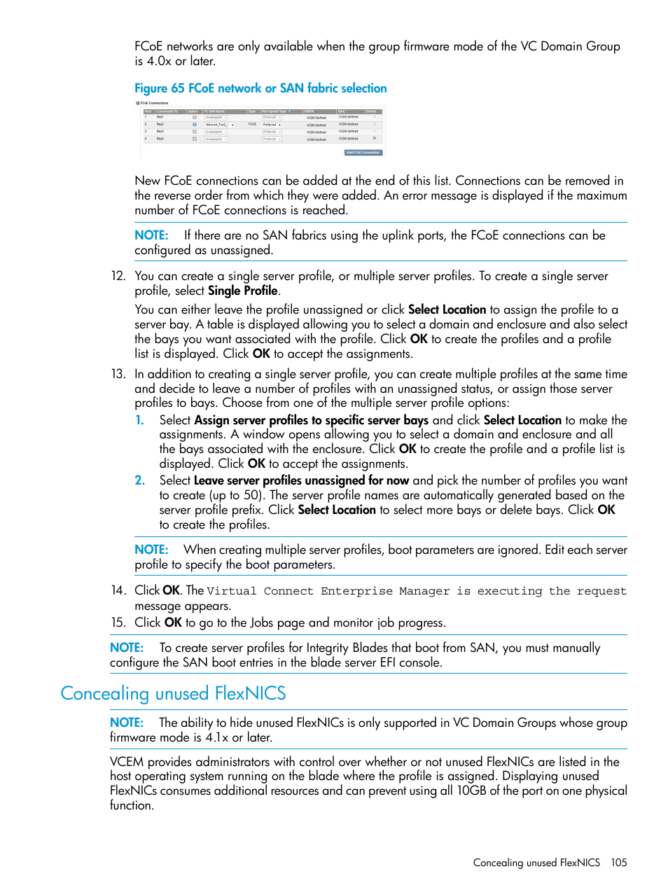 Concealing unused flexnics | HP Insight Management-Software User Manual | Page 105 / 194