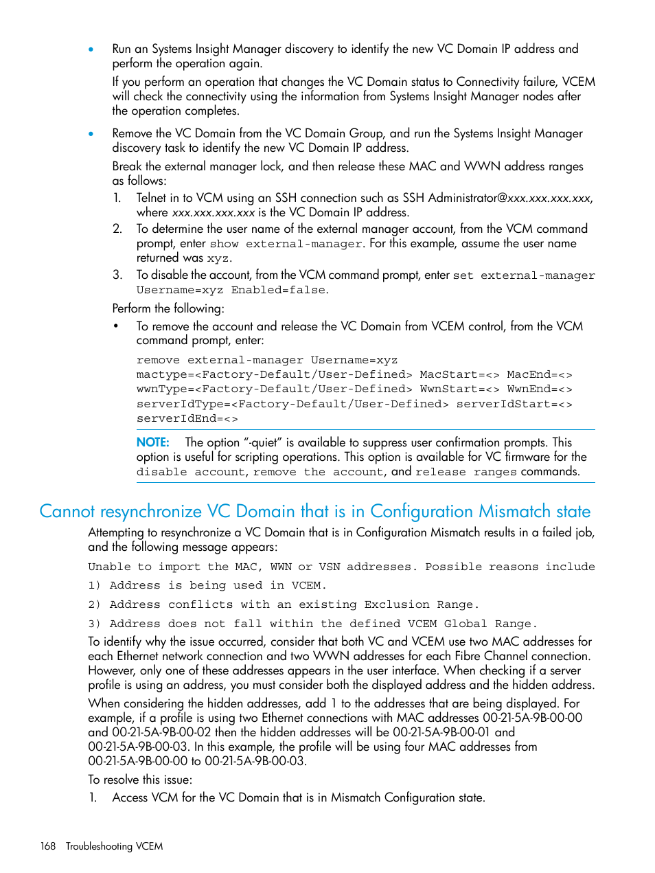 HP Insight Management-Software User Manual | Page 168 / 194