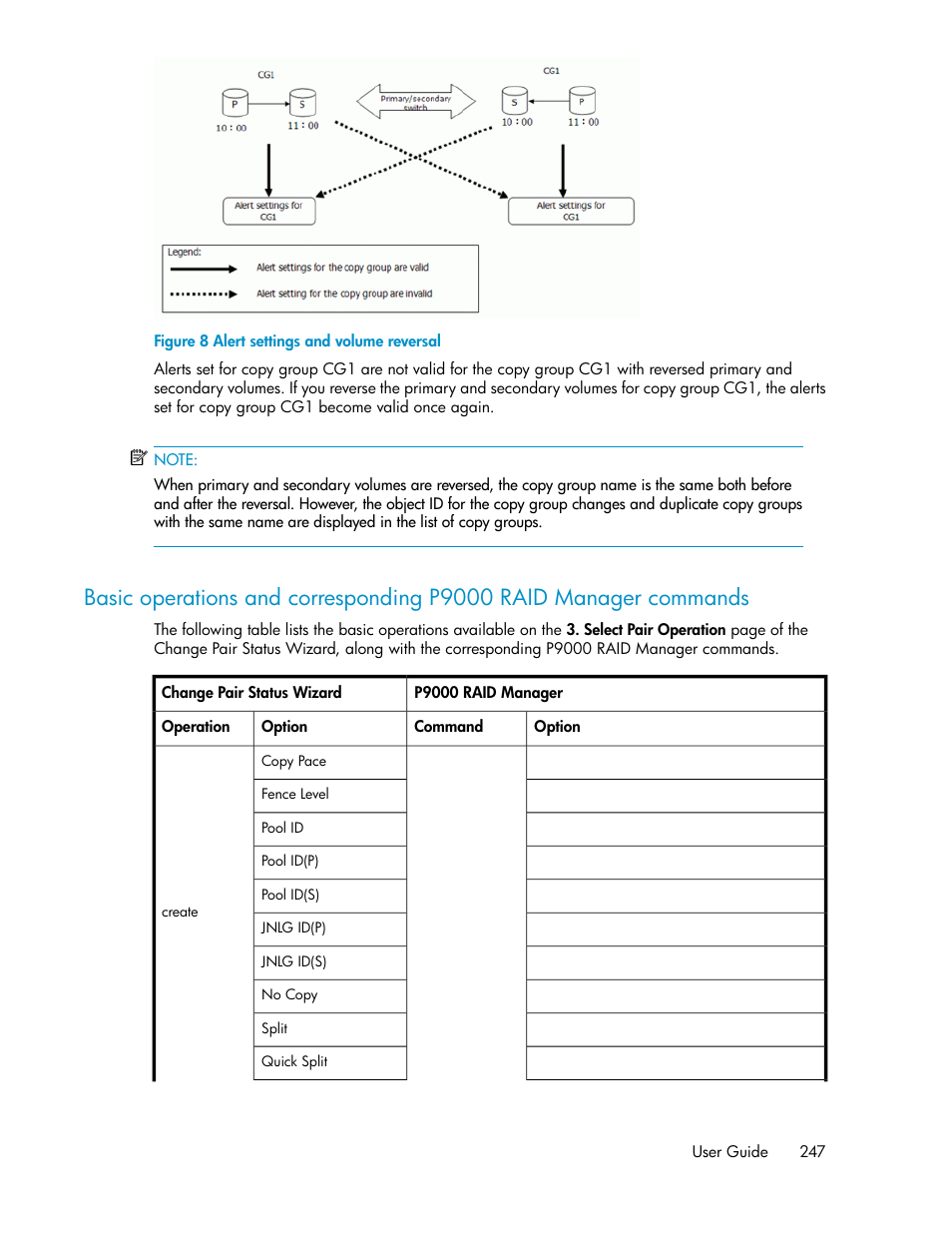 Alert settings and volume reversal | HP XP P9000 Command View Advanced Edition Software User Manual | Page 247 / 492