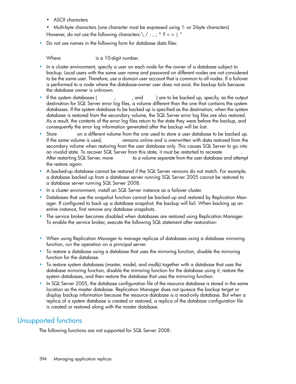 Unsupported functions | HP XP P9000 Command View Advanced Edition Software User Manual | Page 394 / 492