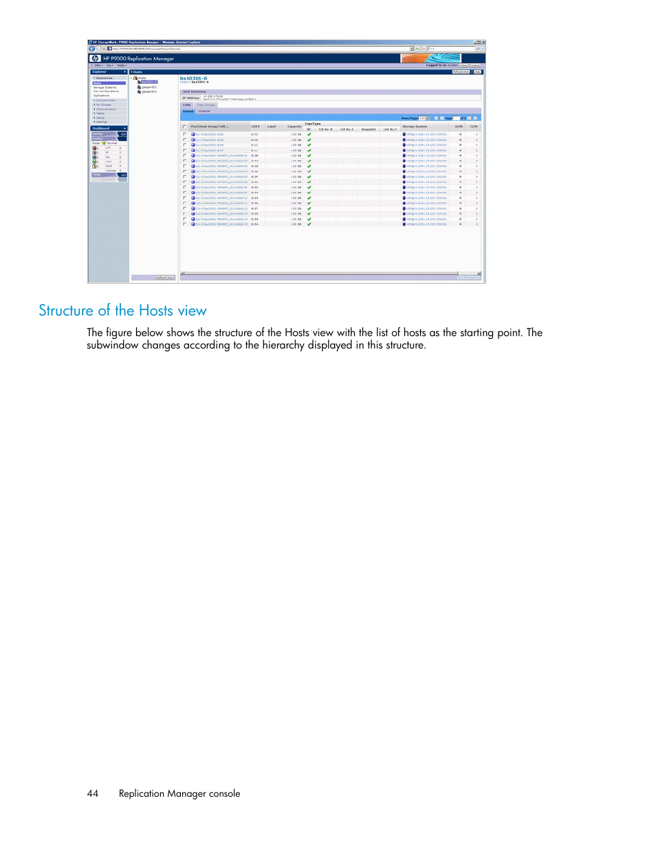 Structure of the hosts view | HP XP P9000 Command View Advanced Edition Software User Manual | Page 44 / 492