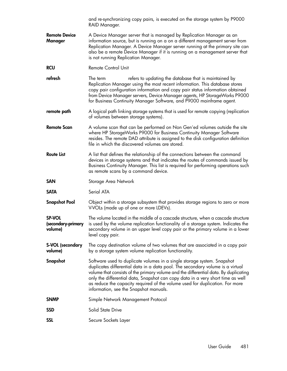 HP XP P9000 Command View Advanced Edition Software User Manual | Page 481 / 492
