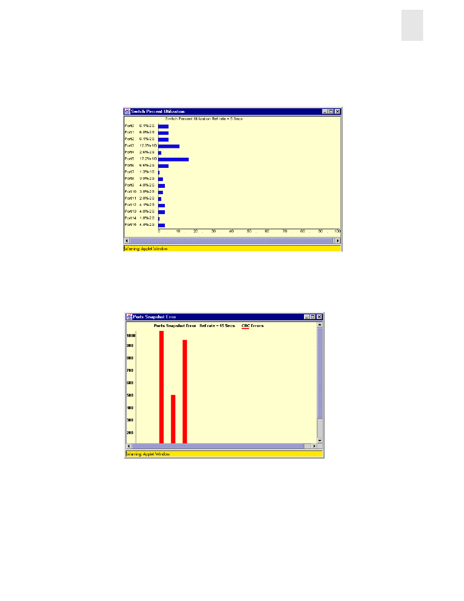 Figure 4-34, Ee figure 4-35, Advanced monitoring (optional software) | HP Surestore 6164 Switch User Manual | Page 103 / 161