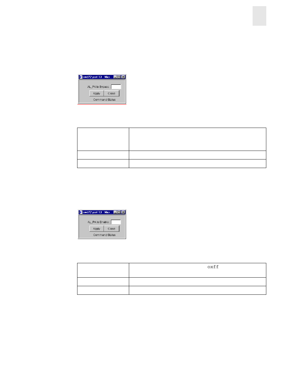 Bypass dialog box, Enable dialog box | HP Surestore 6164 Switch User Manual | Page 79 / 161