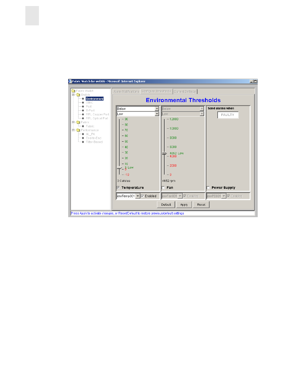 Configure thresholds, 4configure thresholds | HP Surestore 6164 Switch User Manual | Page 82 / 161