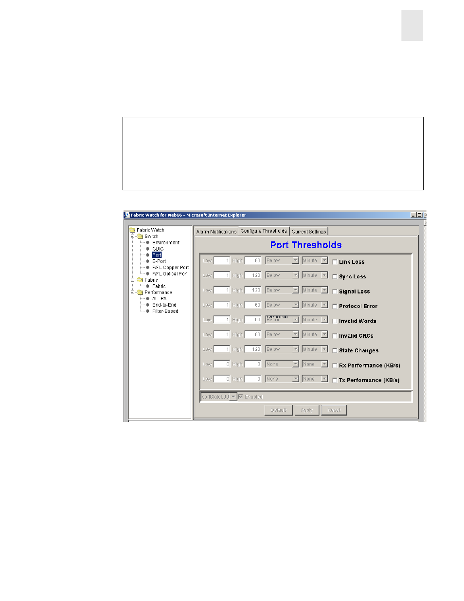 Thresholds for the remaining classes | HP Surestore 6164 Switch User Manual | Page 85 / 161