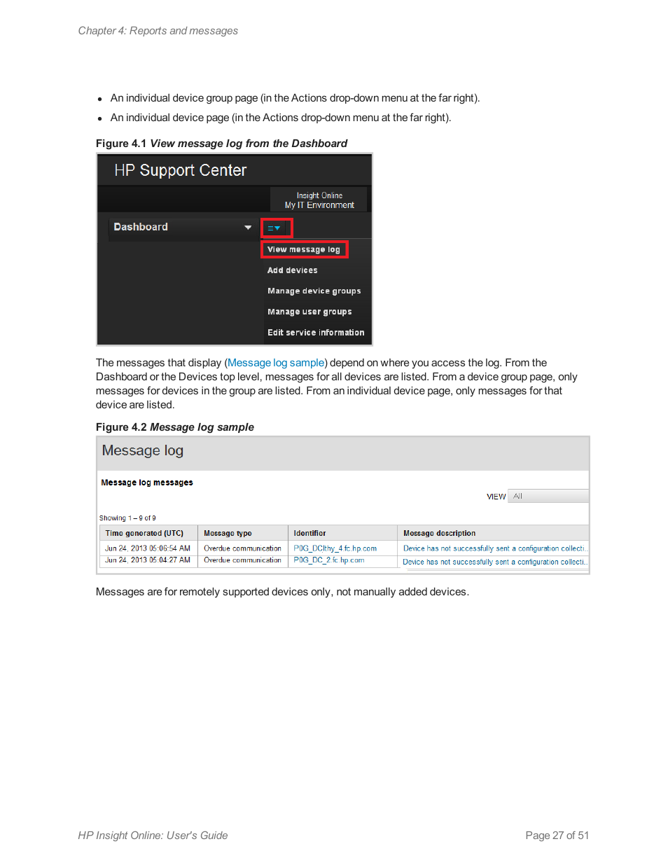 HP Insight Online Software User Manual | Page 27 / 51