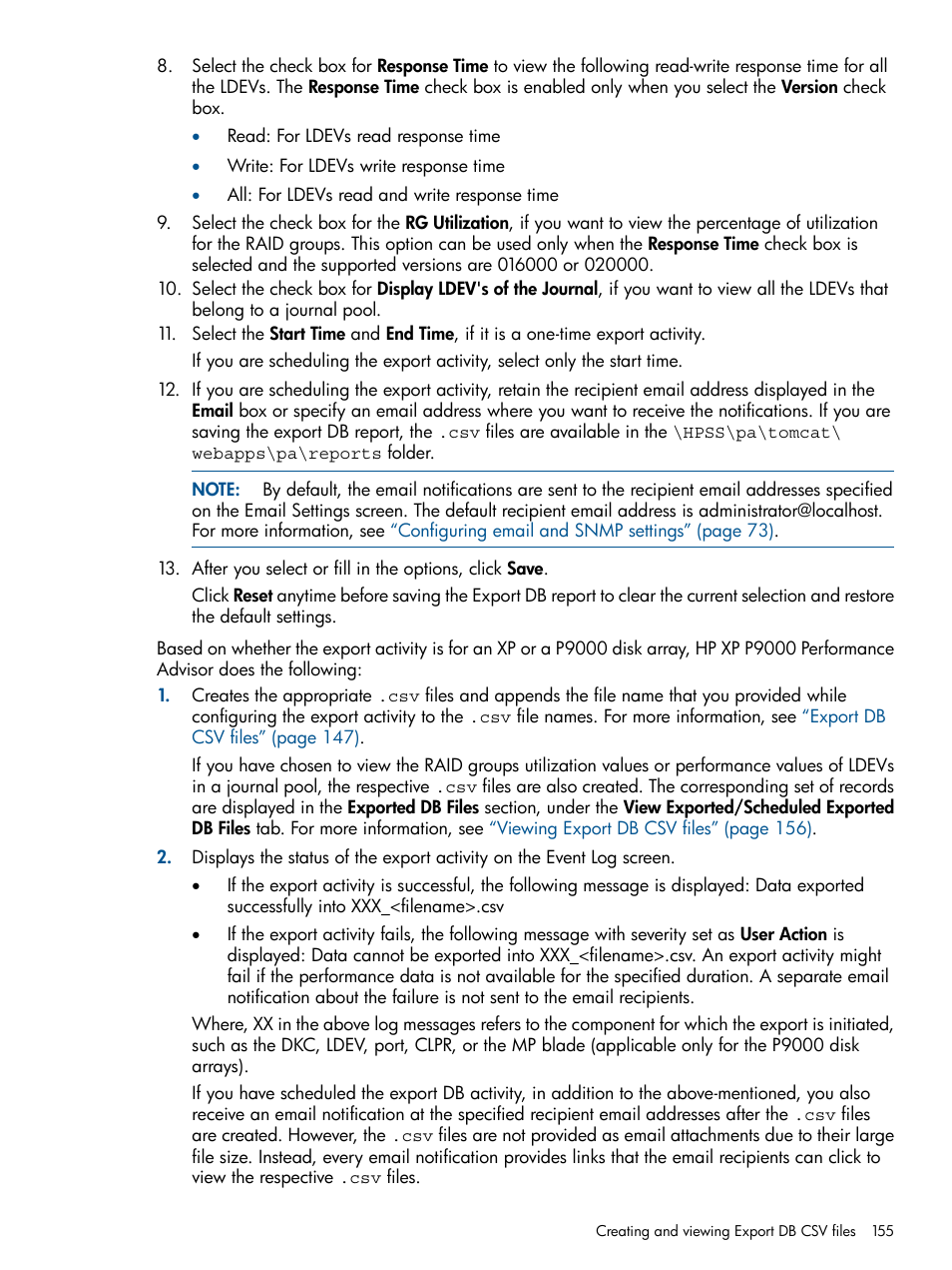 HP XP Performance Advisor Software User Manual | Page 155 / 417