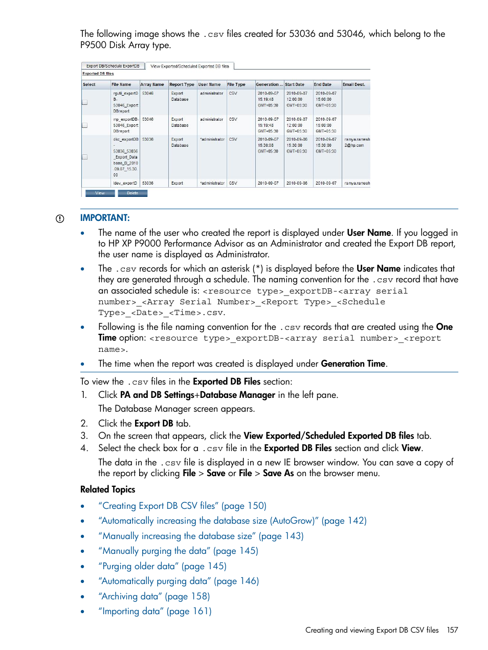 HP XP Performance Advisor Software User Manual | Page 157 / 417