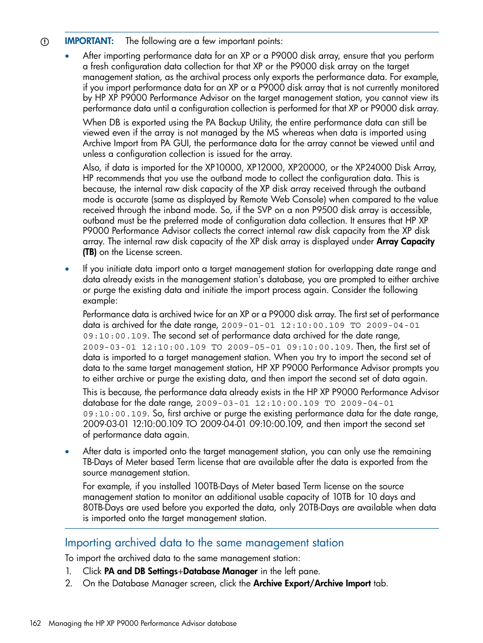 HP XP Performance Advisor Software User Manual | Page 162 / 417