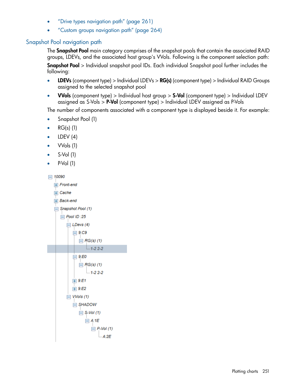Snapshot pool navigation path, Snapshot | HP XP Performance Advisor Software User Manual | Page 251 / 417