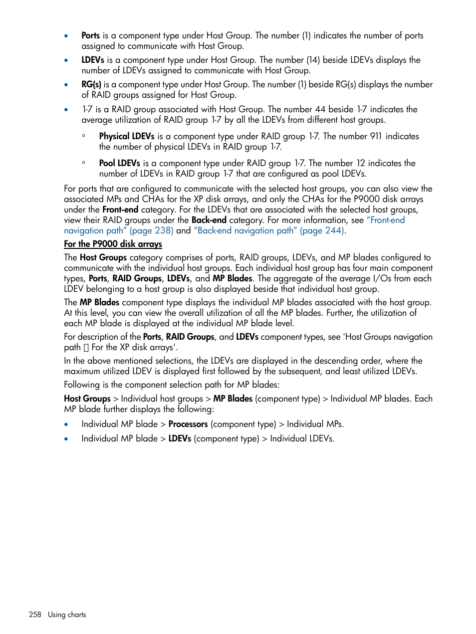 HP XP Performance Advisor Software User Manual | Page 258 / 417
