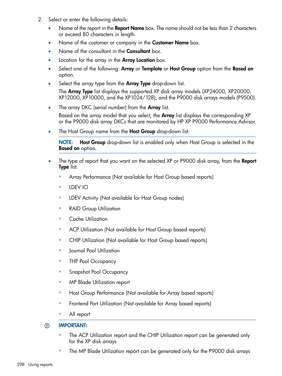 HP XP Performance Advisor Software User Manual | Page 298 / 417