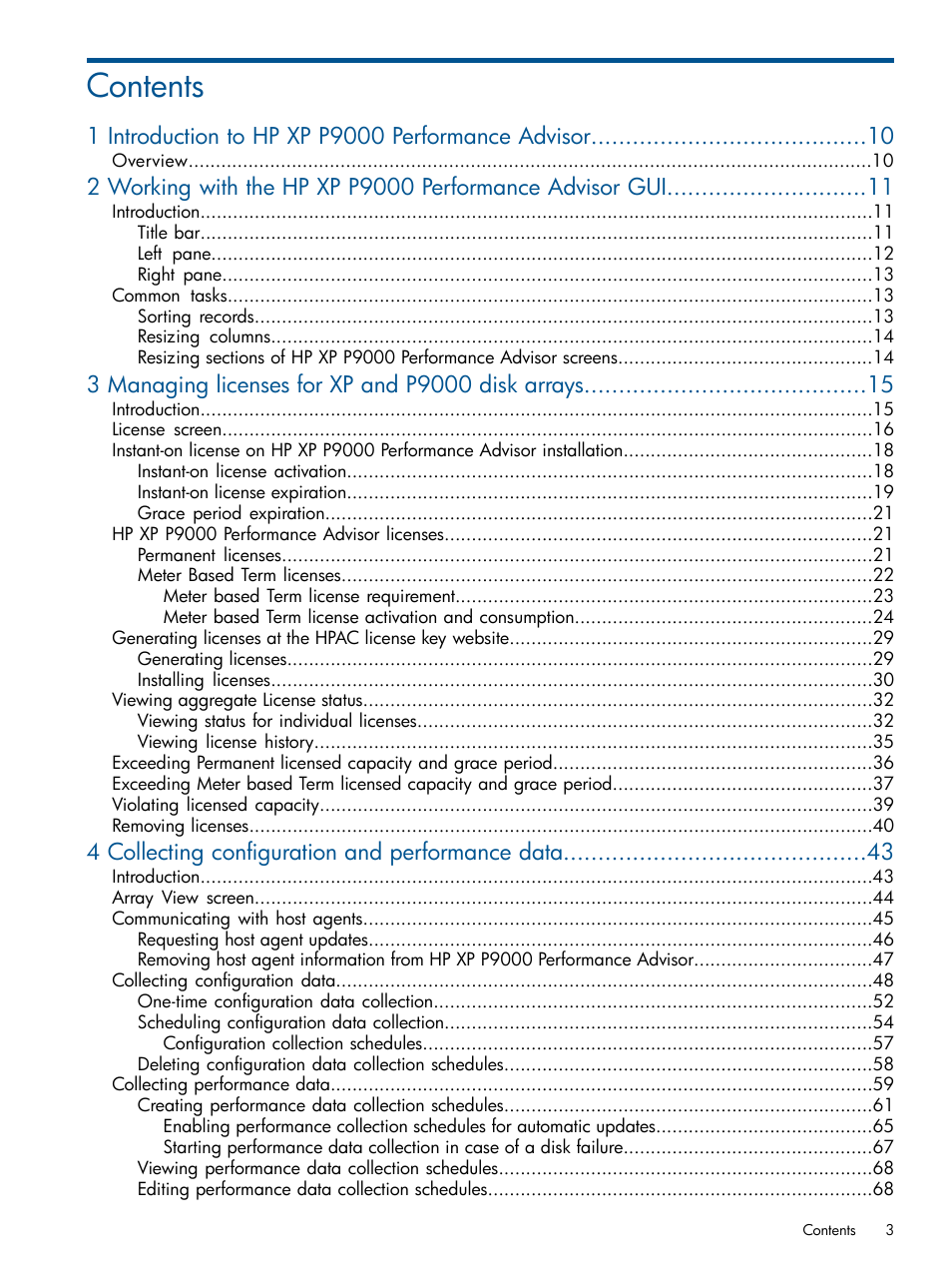 HP XP Performance Advisor Software User Manual | Page 3 / 417