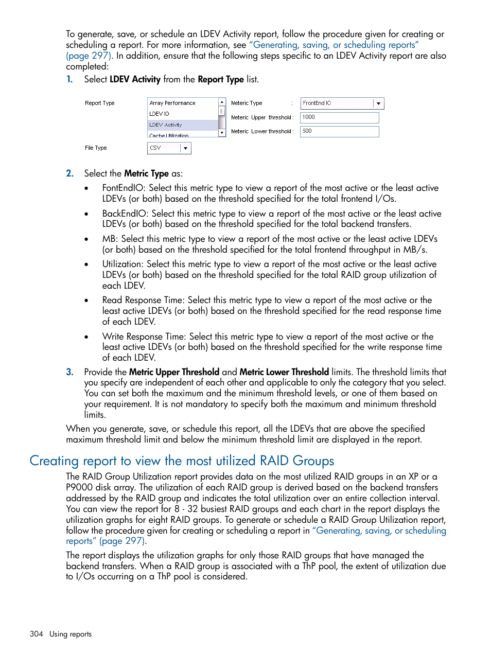 Creating | HP XP Performance Advisor Software User Manual | Page 304 / 417