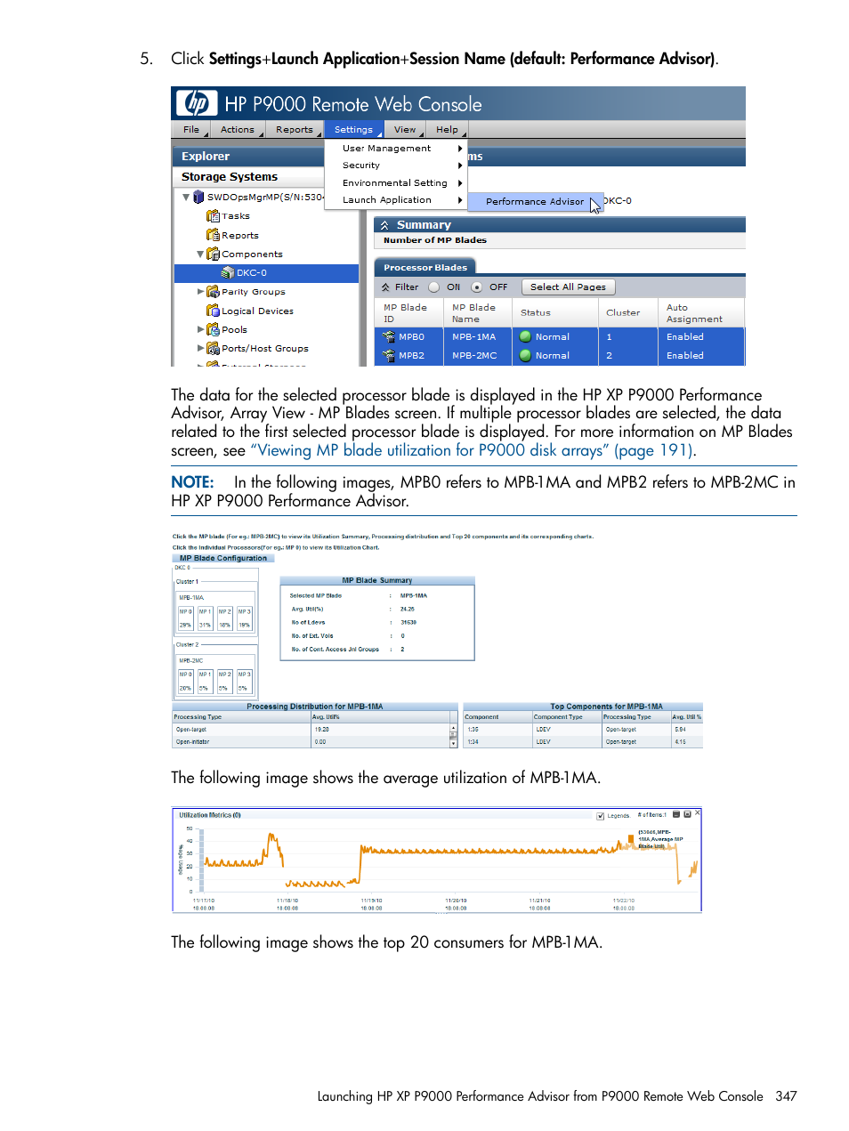 HP XP Performance Advisor Software User Manual | Page 347 / 417