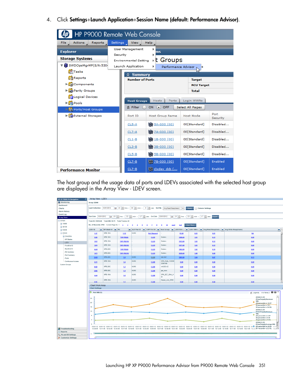 HP XP Performance Advisor Software User Manual | Page 351 / 417