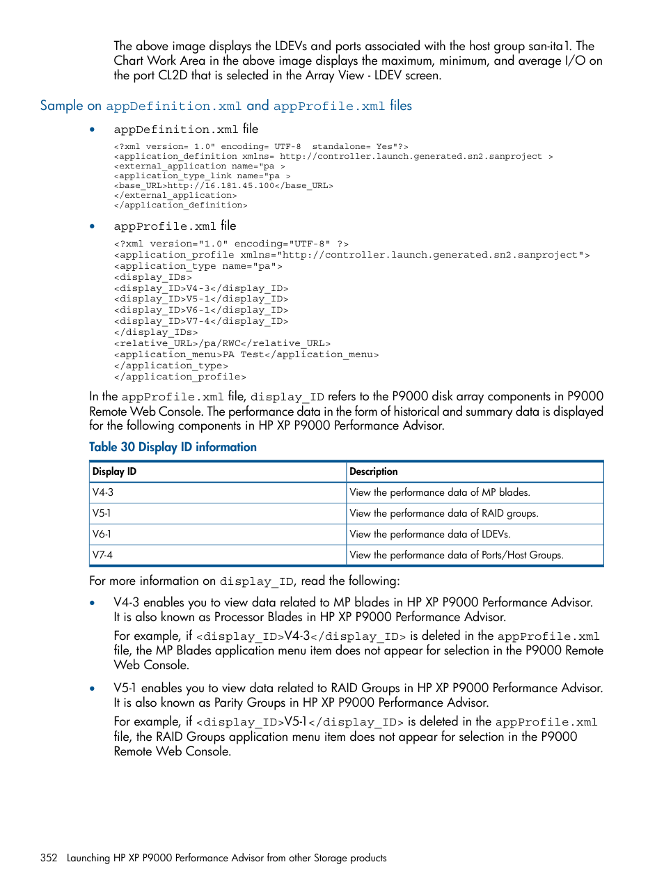 HP XP Performance Advisor Software User Manual | Page 352 / 417